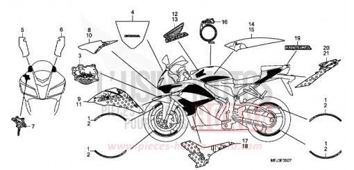 MARQUE/RAYURE (8) CBR600RR9 de 2009